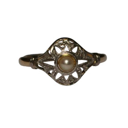 Bague en deux ors et perle - Castafiore