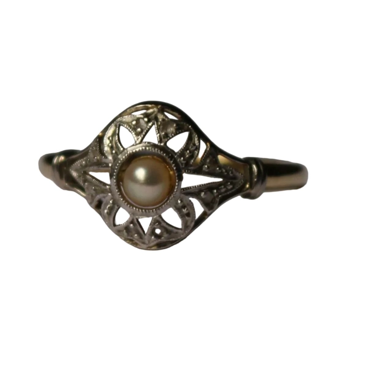 Bague en deux ors et perle - Castafiore