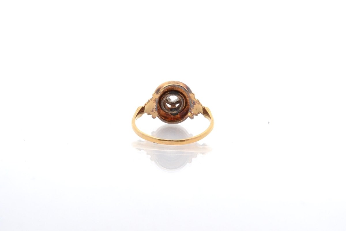 Bague en émail, or jaune et diamant - Castafiore