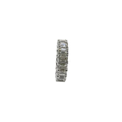 Bague en or 18 carats avec diamants naturels de taille émeraude totalisant 9,34 carats - Castafiore