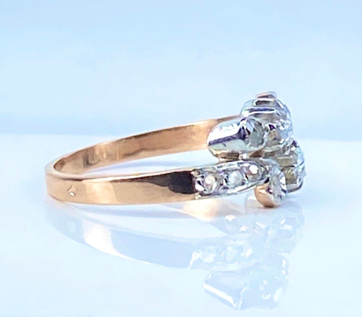 Bague en or 18 carats en diamants, époque 1900 - Castafiore