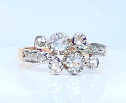 Bague en or 18 carats en diamants, époque 1900 - Castafiore