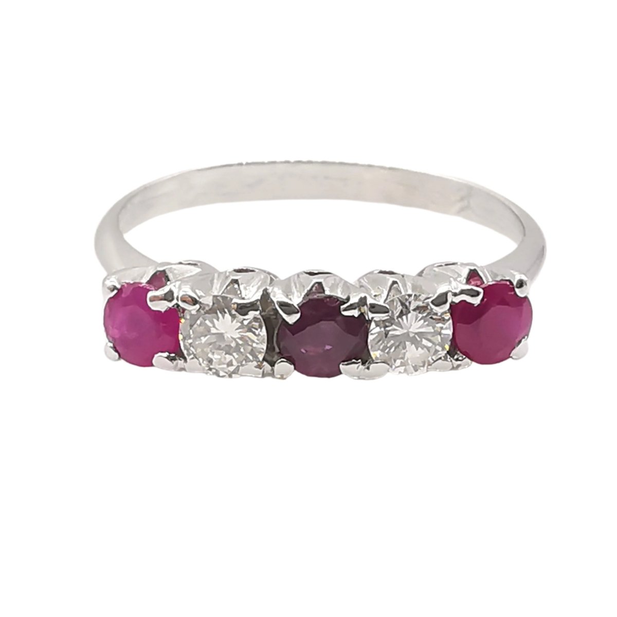 Bague en or 18 carats rubis et diamants - Castafiore