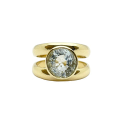 Bague en or 18KT avec aigue - marine naturelle ct 3.40 GOUBLE' PARIS - Castafiore