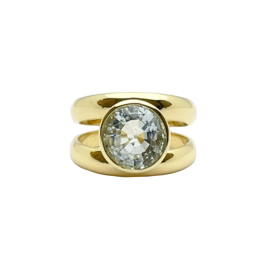 Bague en or 18KT avec aigue - marine naturelle ct 3.40 GOUBLE' PARIS - Castafiore