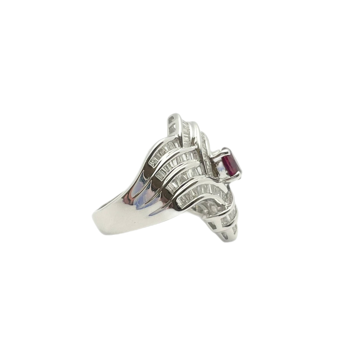 Bague en or 18KT avec diamants naturels et rubis - Castafiore