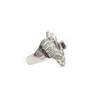 Bague en or 18KT avec diamants naturels et rubis - Castafiore