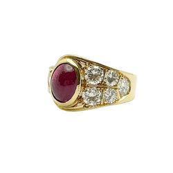 Bague en or 18KT avec rubis et diamants naturels GOUBLE' PARIS - Castafiore