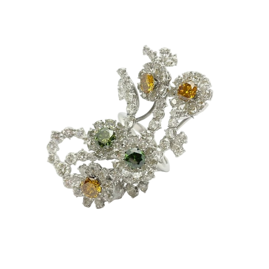 Bague en or 18KT avec tourmalines naturelles et diamants naturels ct 5.90 VS G - Castafiore