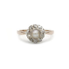 Bague en or, argent, perle et diamants - Castafiore