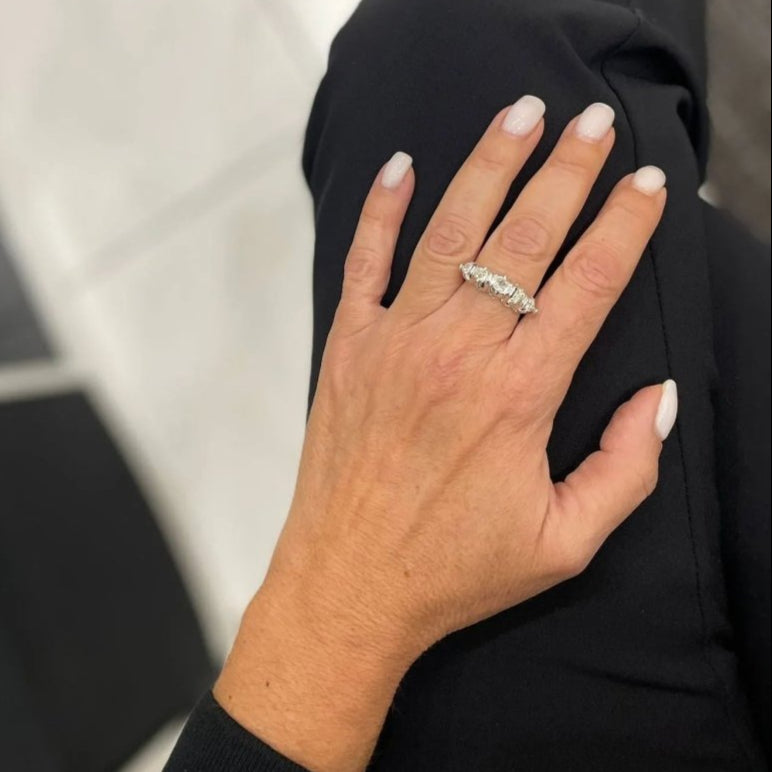 Bague en or Art déco 1,30 TWC diamant 'Five - Stone' (cinq pierres) - Castafiore