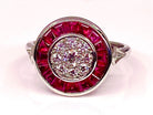 Bague en or blanc 18 carats en rubis et diamants - Castafiore