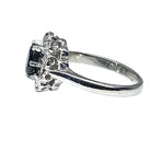 Bague en or blanc 18 carats en saphir et diamants - Castafiore