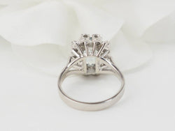 Bague en or blanc, aigue marine et diamants - Castafiore