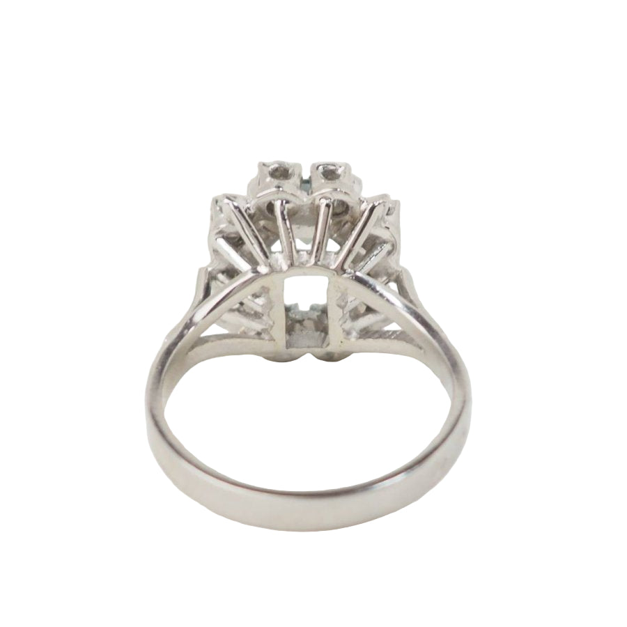 Bague en or blanc, aigue marine et diamants - Castafiore