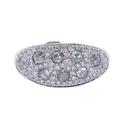 Bague en or blanc avec diamants taille brillant - Castafiore