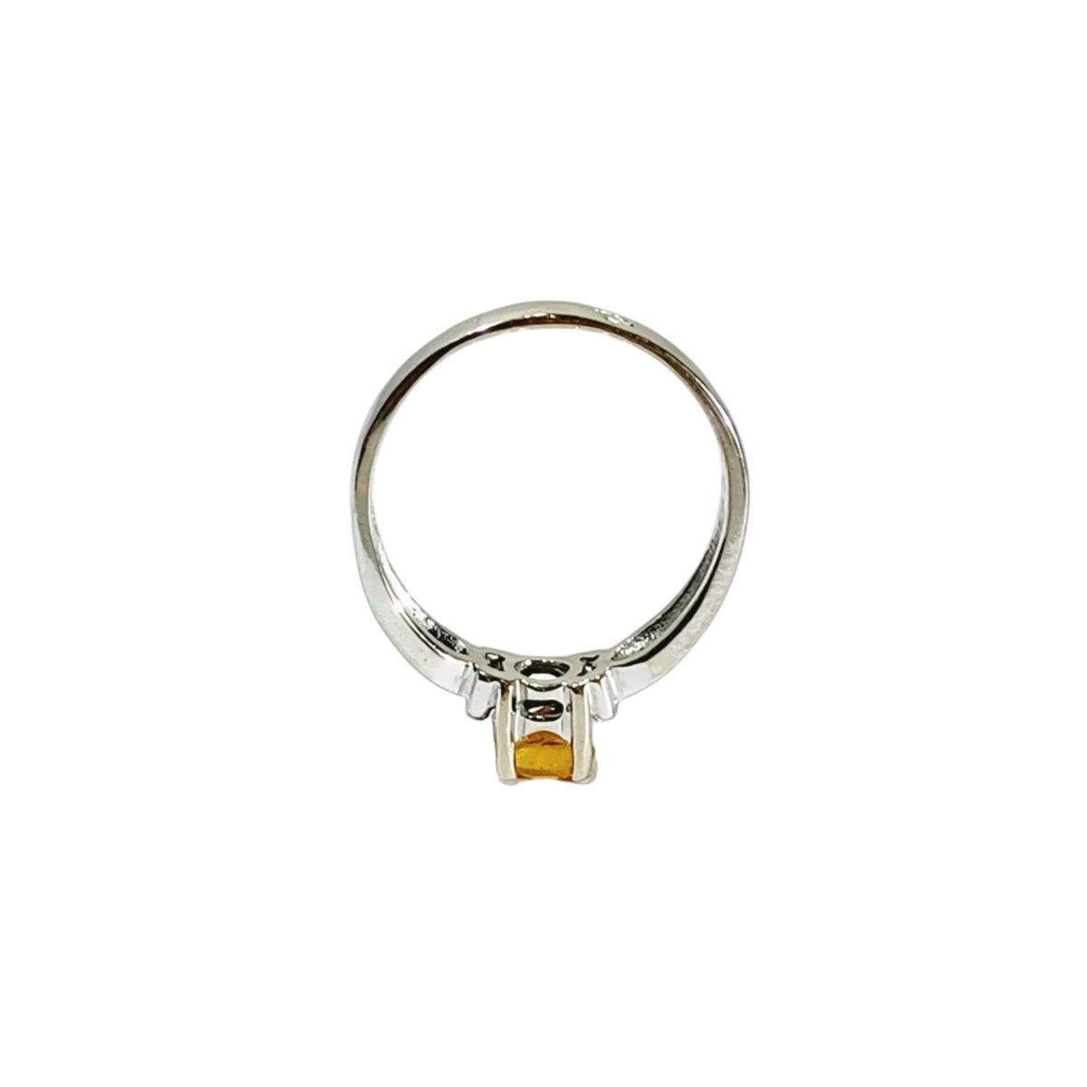 Bague en or blanc, citrine, et diamants - Castafiore