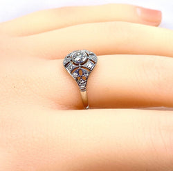 Bague en or blanc diamants - Castafiore