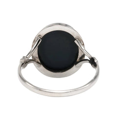Bague en or blanc et agate - Castafiore