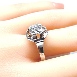 Bague en or blanc et diamant - Castafiore