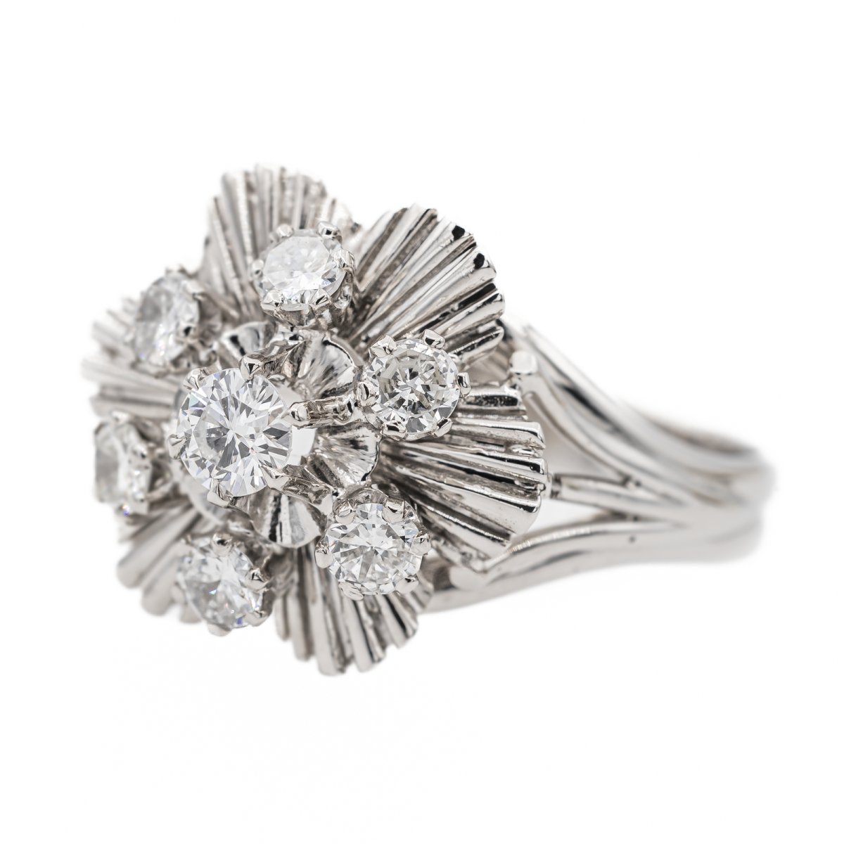 Bague en or blanc et diamant - Castafiore