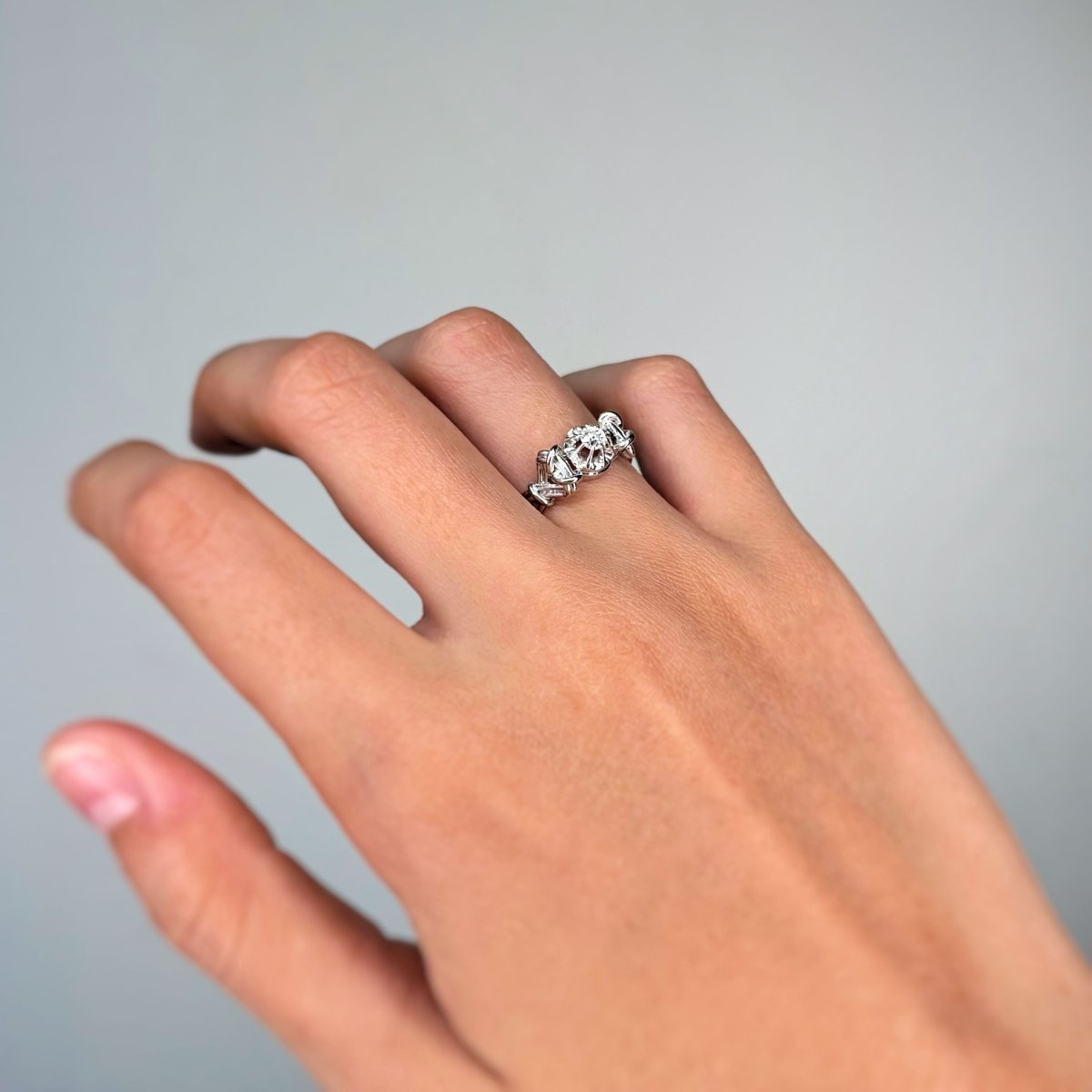 Bague en or blanc et diamant - Castafiore