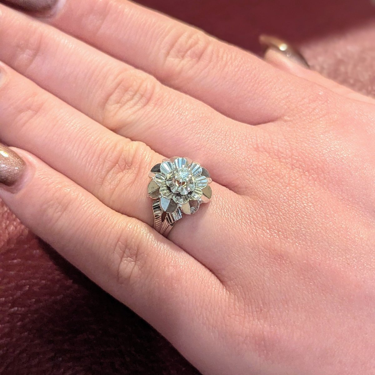 Bague en or blanc et diamant - Castafiore