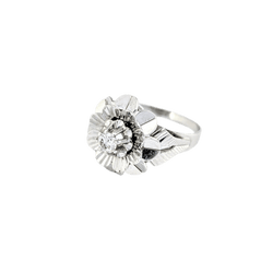 Bague en or blanc et diamant - Castafiore