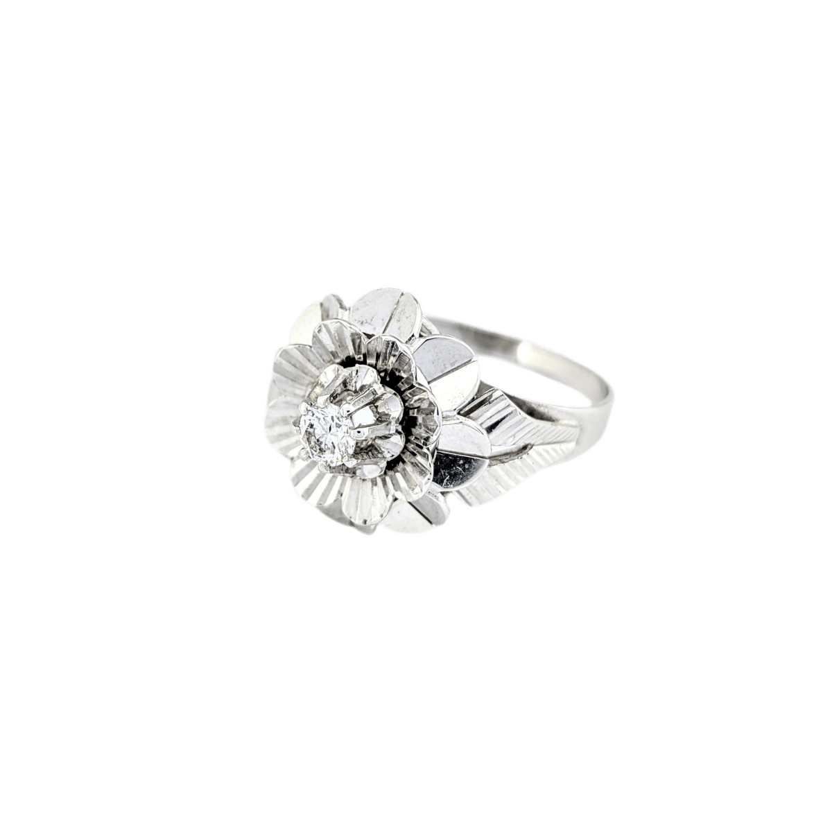 Bague en or blanc et diamant - Castafiore