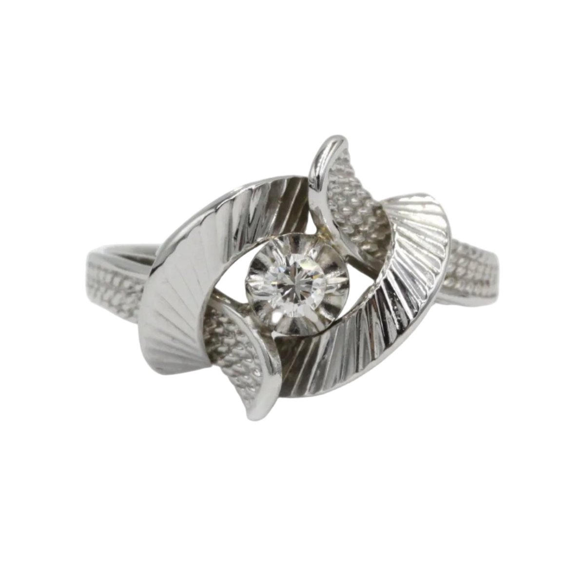 Bague en or blanc et diamant - Castafiore