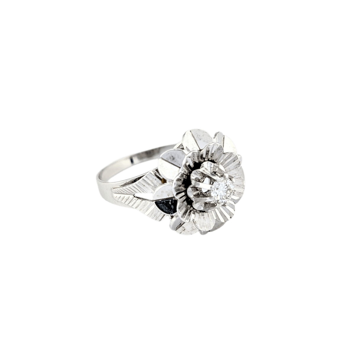 Bague en or blanc et diamant - Castafiore