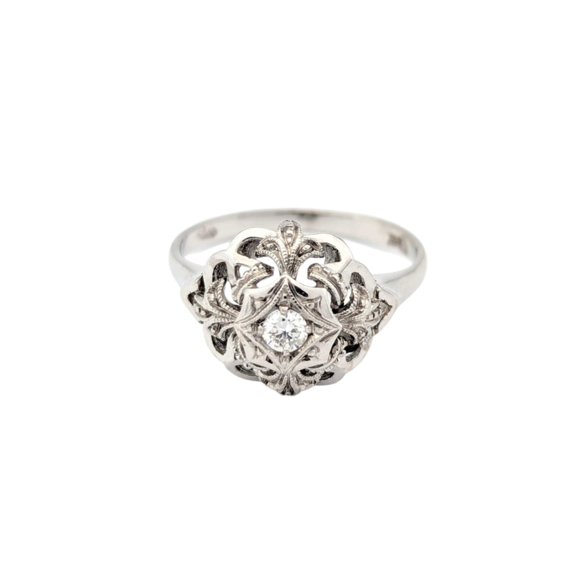 Bague en or blanc et diamant - Castafiore