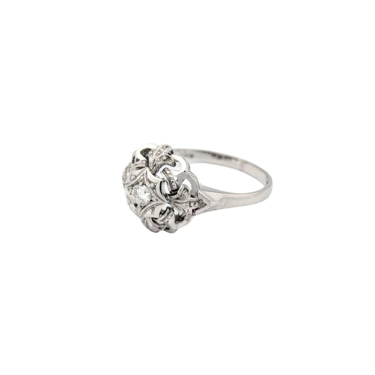 Bague en or blanc et diamant - Castafiore