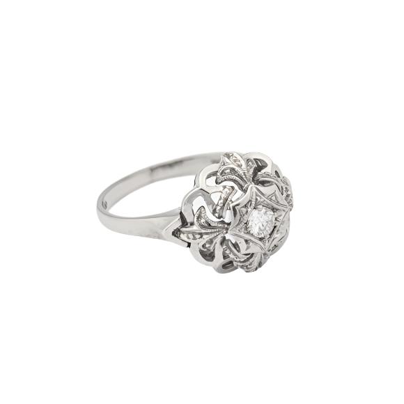 Bague en or blanc et diamant - Castafiore