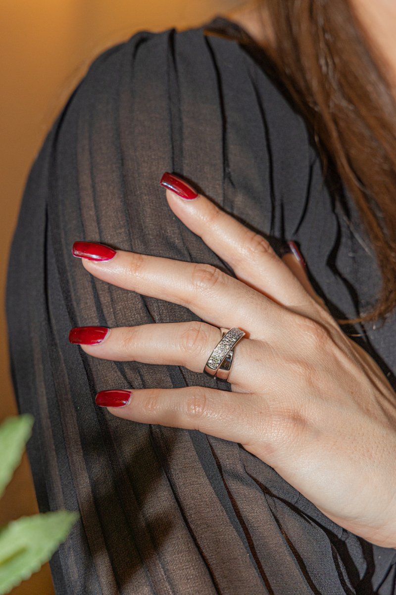 Bague en or blanc et diamant - Castafiore