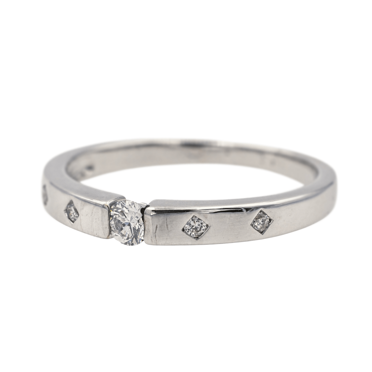 Bague en or blanc et diamants - Castafiore