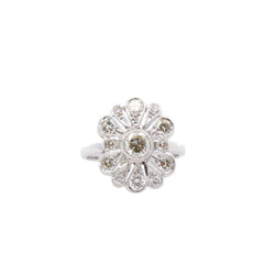 Bague en or blanc et diamants - Castafiore