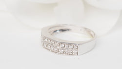 Bague en or blanc et diamants - Castafiore