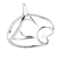 Bague en or blanc et diamants - Castafiore