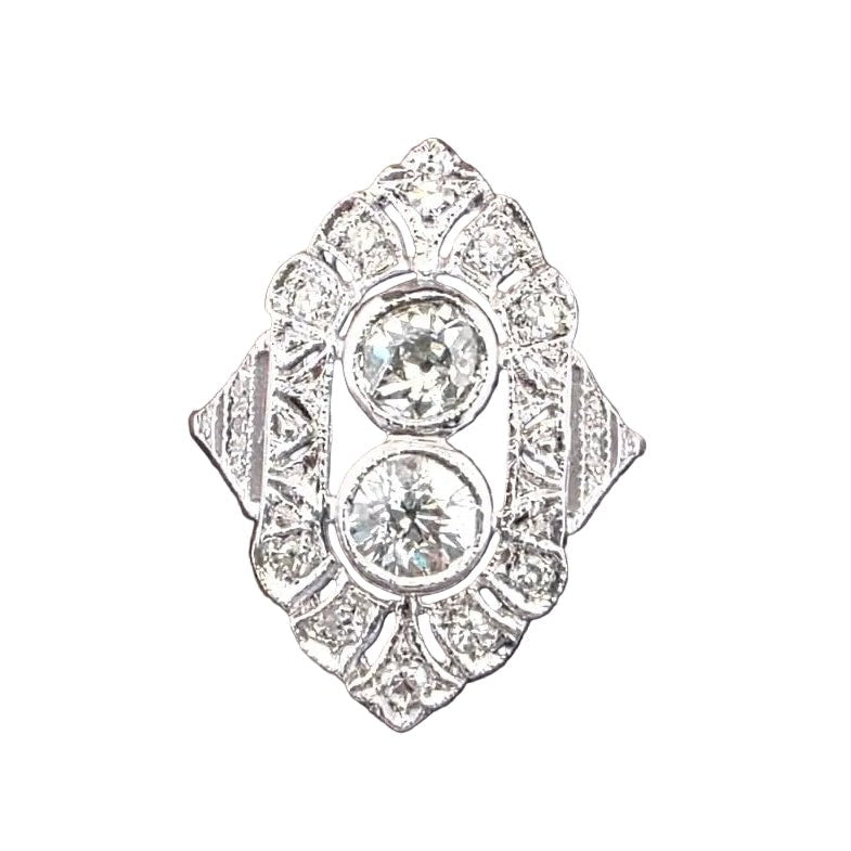 Bague en or blanc et diamants - Castafiore