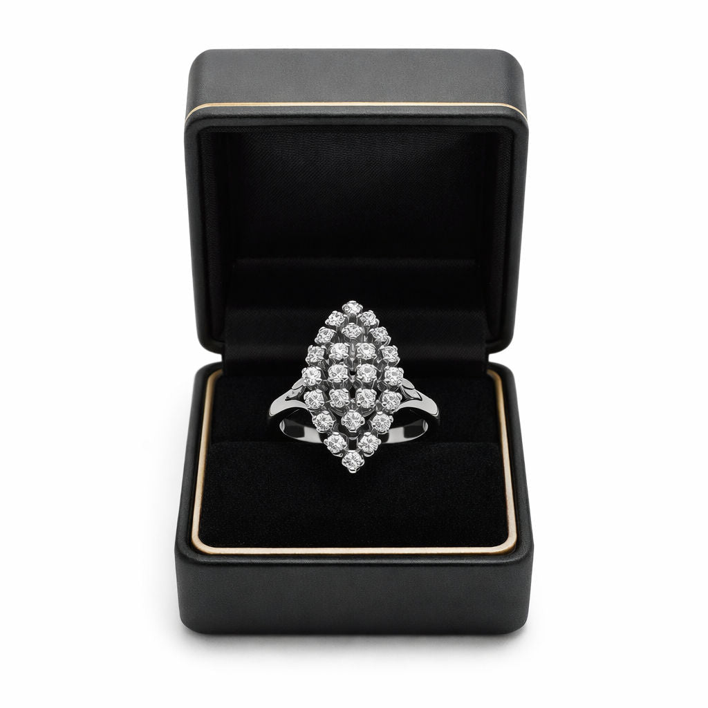 Bague en or blanc et diamants - Castafiore