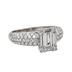 Bague en or blanc et diamants - Castafiore