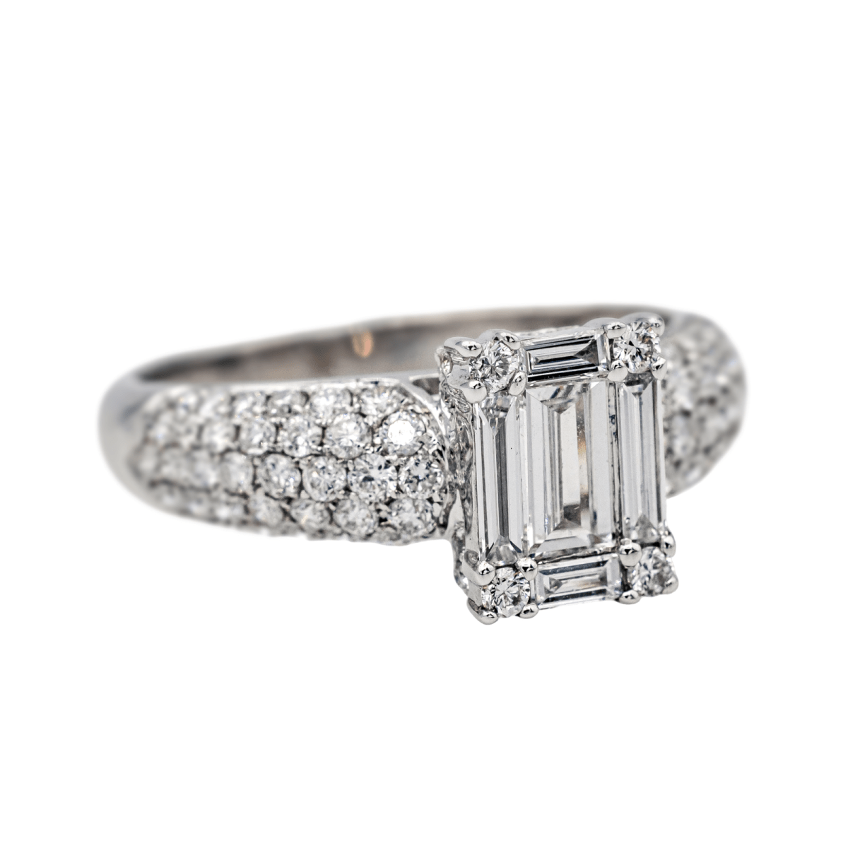 Bague en or blanc et diamants - Castafiore