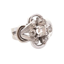 Ring vintage diamonds in 18k gold