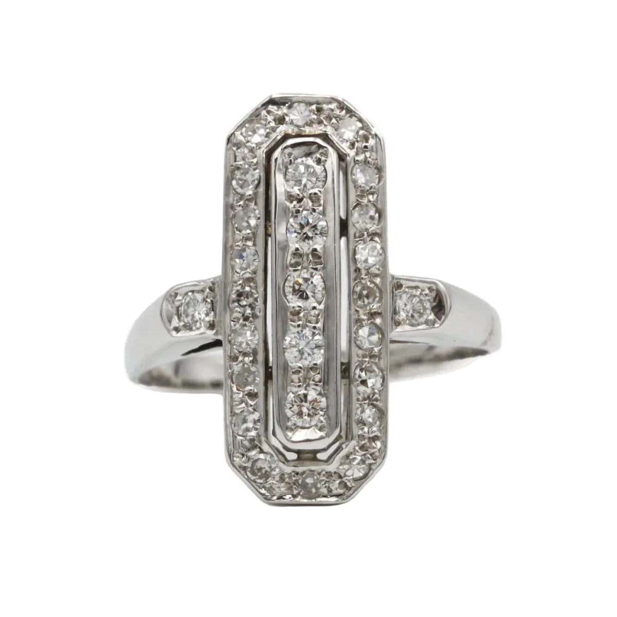 Bague en or blanc et diamants - Castafiore