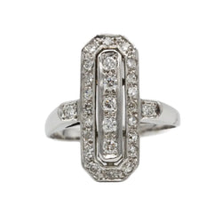 Bague en or blanc et diamants - Castafiore