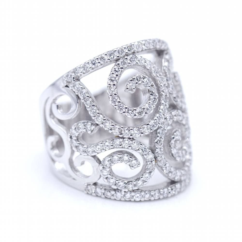 Bague en or blanc et diamants - Castafiore
