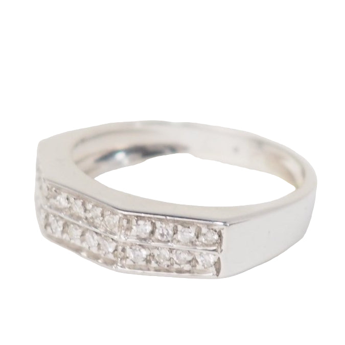 Bague en or blanc et diamants - Castafiore