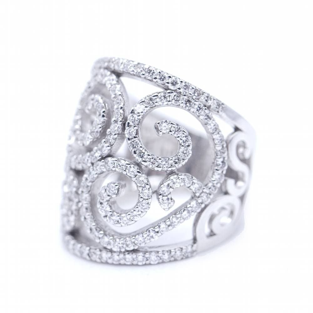 Bague en or blanc et diamants - Castafiore