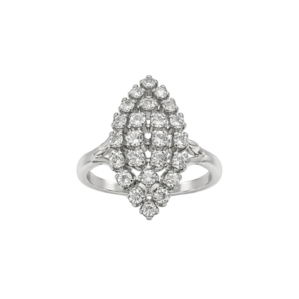 Bague en or blanc et diamants - Castafiore